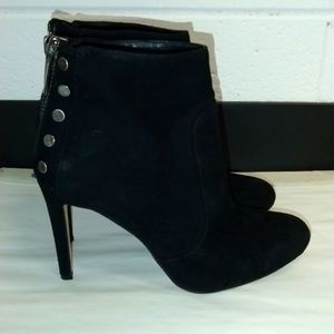 Vince Camuto Black Suede Heeled Boots